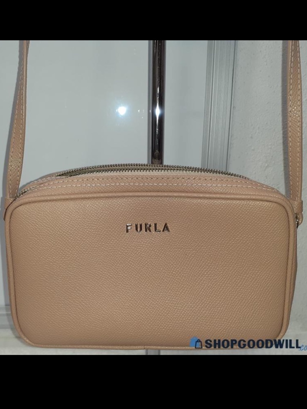 Furla Blush Pink Leather Crossbody Bag